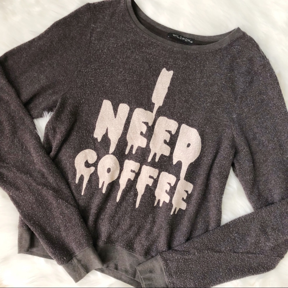 {wild fox} i need coffee jumper